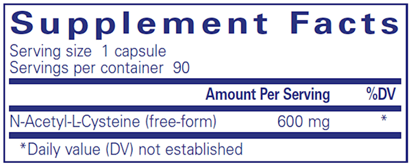 NAC (n-acetyl-l-cysteine) 600 mg 90 Count