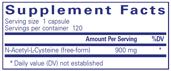 NAC (n-acetyl-l-cysteine) 900 mg 120 Count