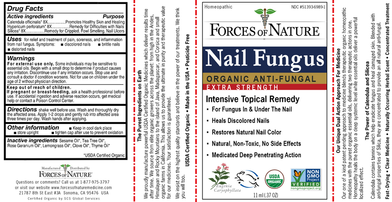 Nail Fungus Control ES Organic (Forces of Nature) Label