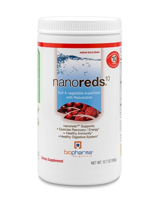 NanoReds 10 Natural Berry 12.7 oz (BioPharma Scientific) Front