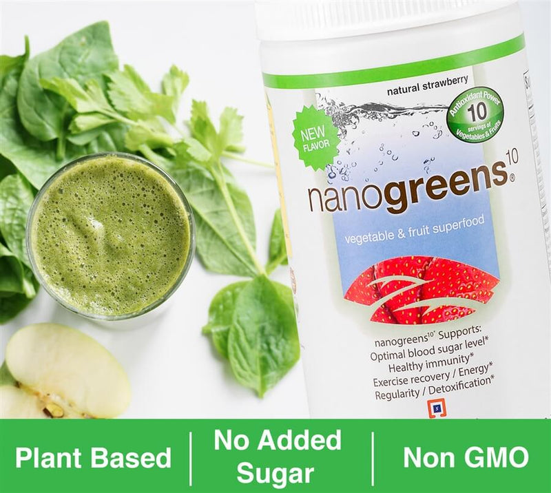 Nanogreens10 Strawberry 12.7 oz (BioPharma Scientific) Claim