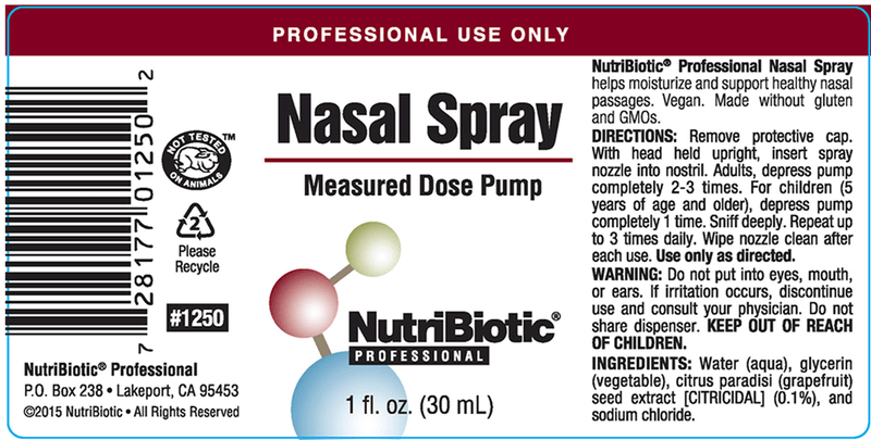 Nasal Spray (Nutribiotic Inc) Label