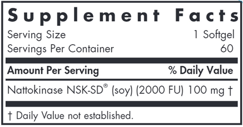 Nattokinase 100 mg NSK-SD® 60 Count