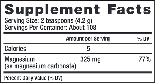 Natural Calm Cherry (Natural Vitality) 16oz Supplement Facts