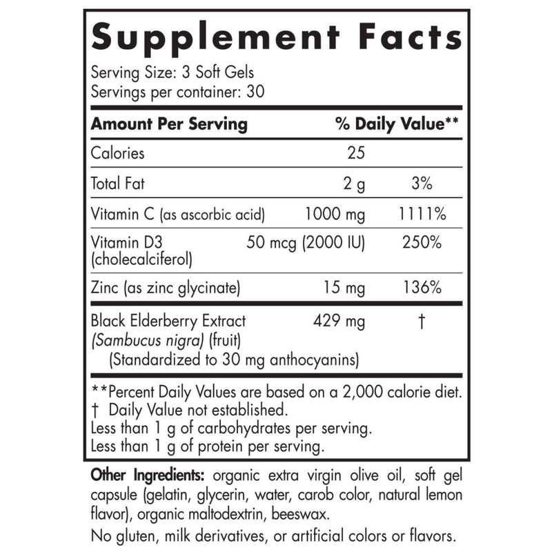 immune daily defense (nordic naturals) supplement facts