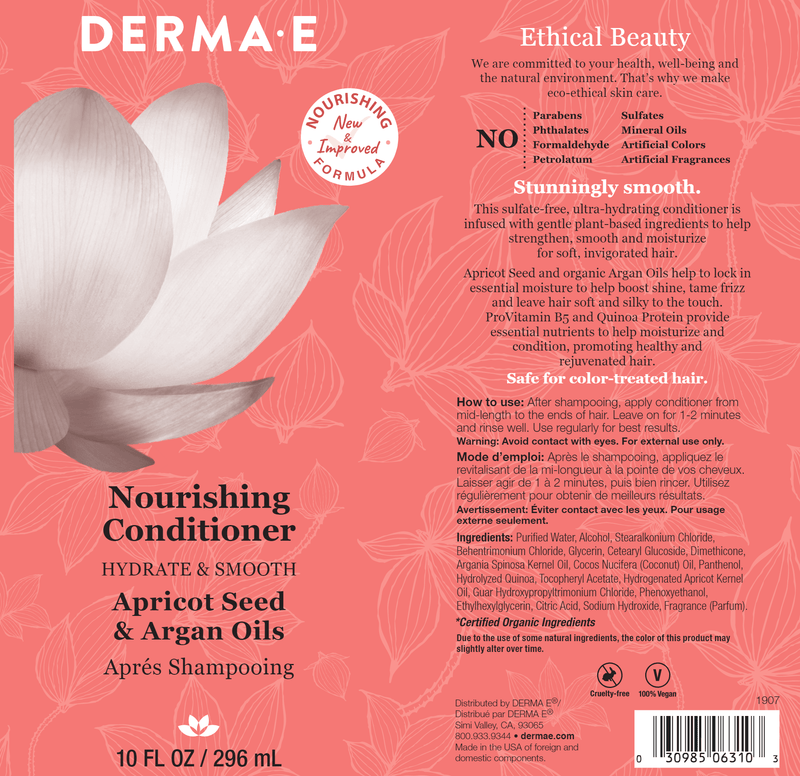 Nourishing Conditioner (DermaE) Label