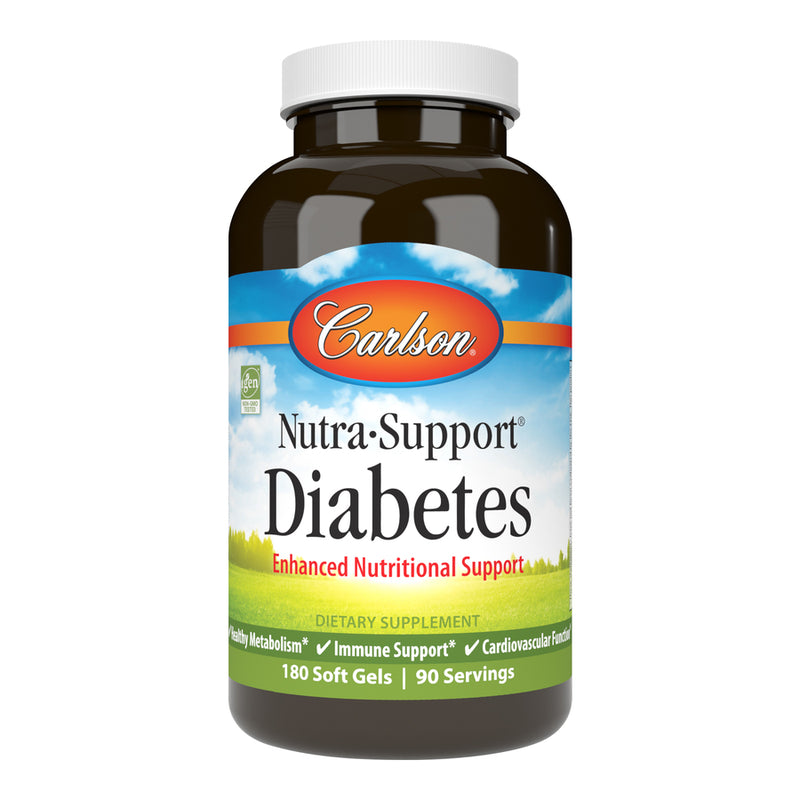 NutraSupport Diabetes (Carlson Labs) 180ct Front