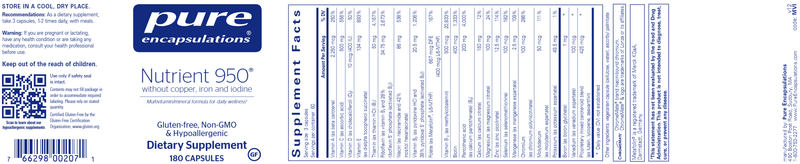 Nutrient 950 W/O Cu,Fe & I