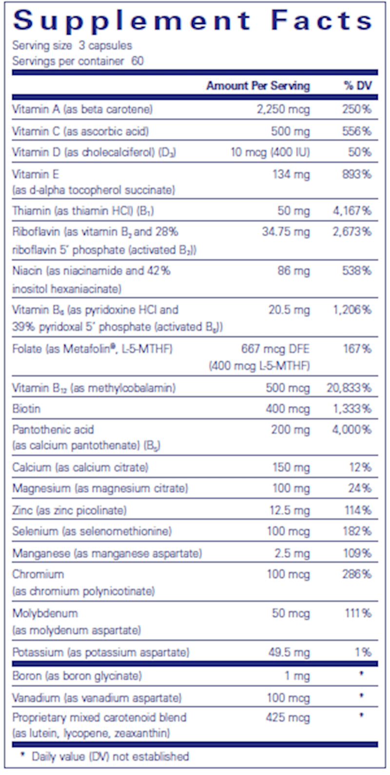 Nutrient 950 W/O Cu,Fe & I