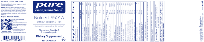 Nutrient 950 With A W/O Cu & Fe