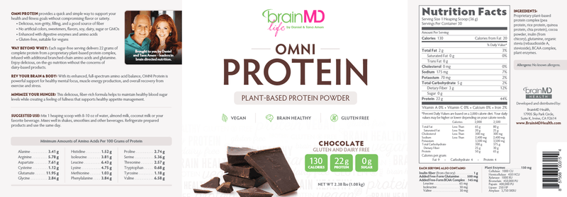 OMNI Protein Chocolate (Brain MD) Label