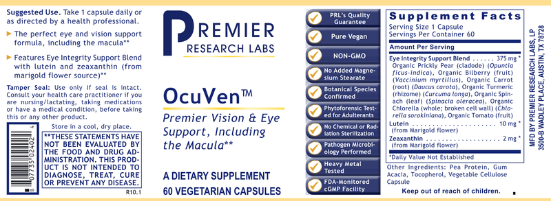 OcuVen (Premier Research Labs) Label