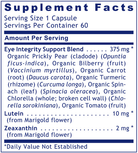 OcuVen (Premier Research Labs) Supplement Facts