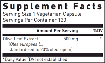 Olive Leaf Extract Douglas Labs 120 Caps supplement facts