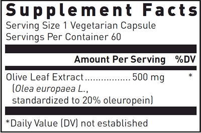 BACKORDER ONLY - Olive Leaf Extract 60 caps