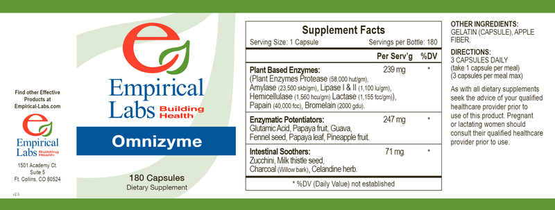 Omnizyme (Empirical Labs) Label