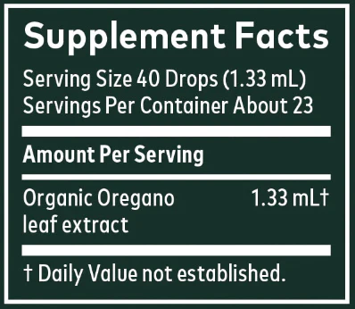 Oregano Leaf (Gaia Organics®) (Gaia Herbs) supplement facts