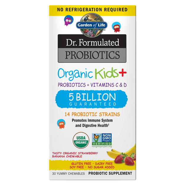 Organic Kids Probiotics Strawberry Banana (Garden of Life) Front