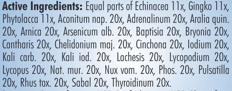 PRO Exhaustion (Newton Pro) Ingredients