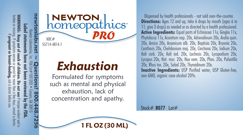 PRO Exhaustion (Newton Pro) Label