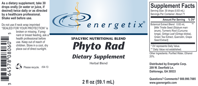 Phyto Rad (Energetix) Label