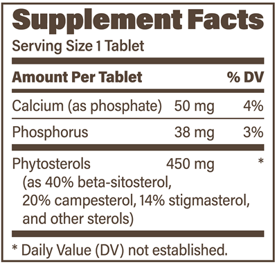 Phytosterols IR (Endurance Product Company) Supplement Facts