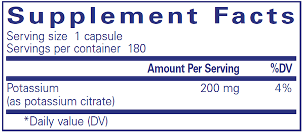 Potassium (Citrate) 180's