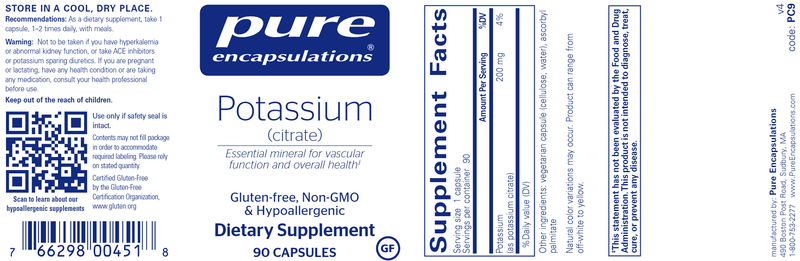 Potassium (Citrate) 90ct