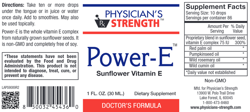 Power - E | Power E Physicians Strength Label