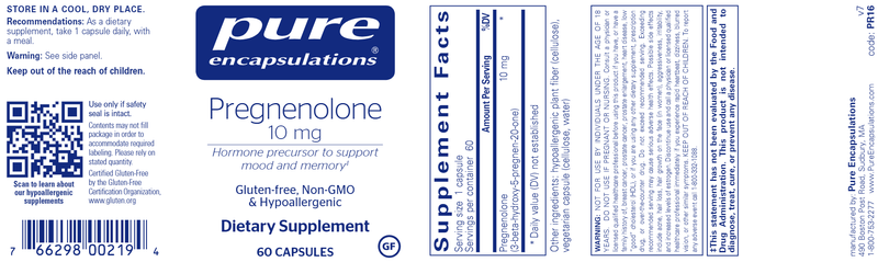 Pregnenolone 10 mg 60ct