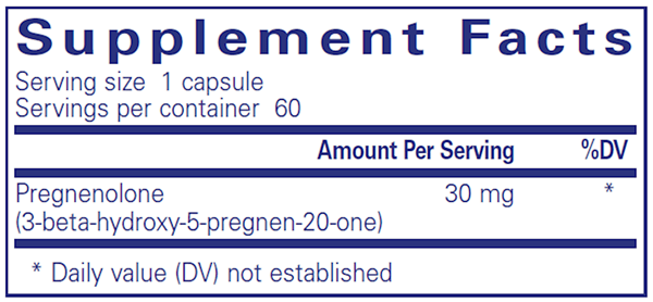 Pregnenolone 30 mg 60ct