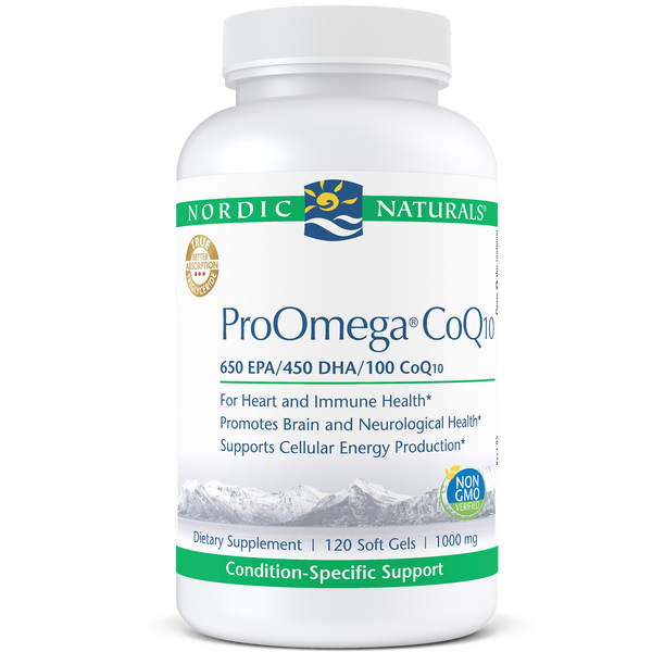 ProOmega CoQ10 Soft Gels 60 Count (Nordic Naturals) front