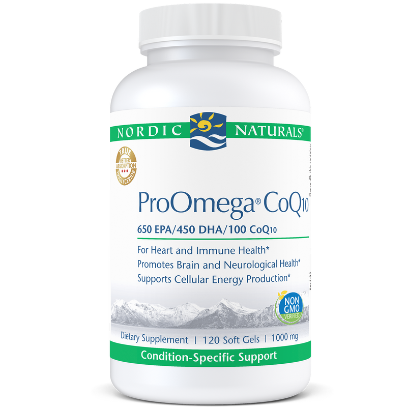 ProOmega CoQ10 Soft Gels 60 Count (Nordic Naturals) front