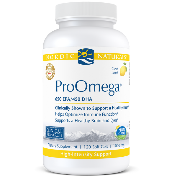 ProOmega Soft Gels Lemon 120 Count (Nordic Naturals) front