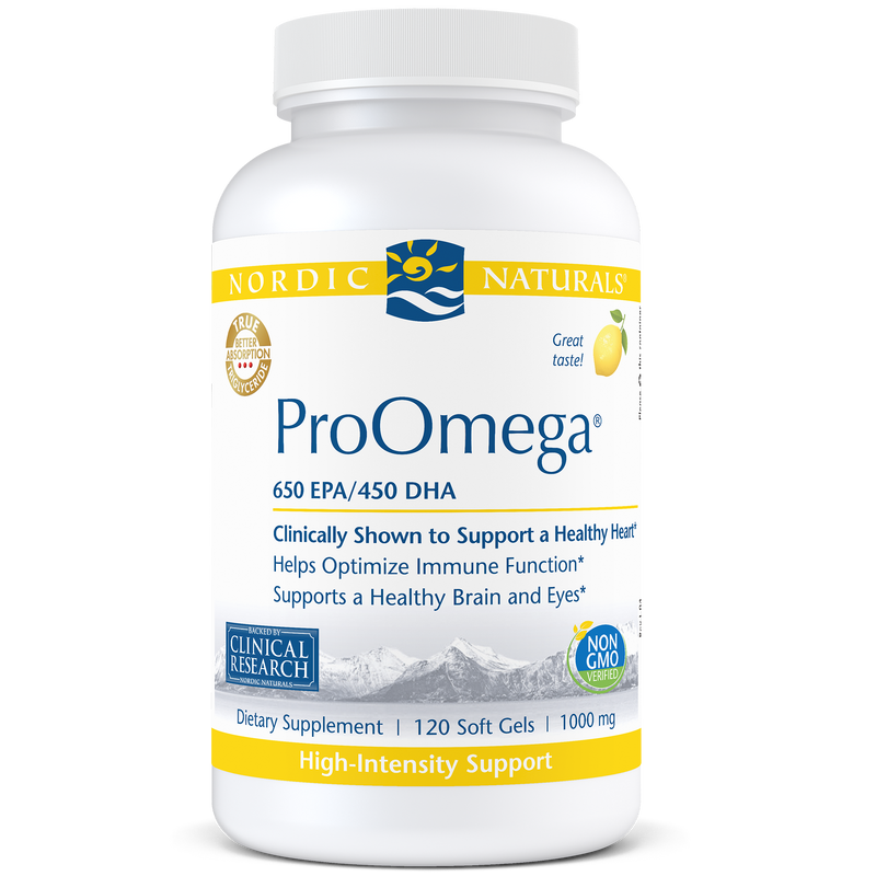 ProOmega Soft Gels Lemon 120 Count (Nordic Naturals) front