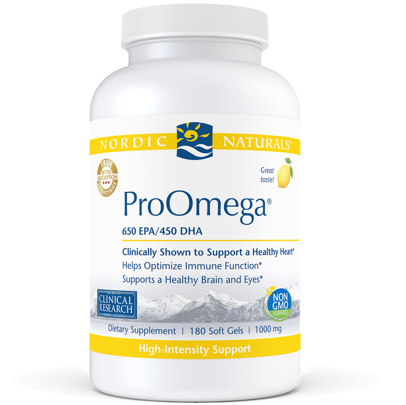 ProOmega Soft Gels Lemon 180 Count (Nordic Naturals) front