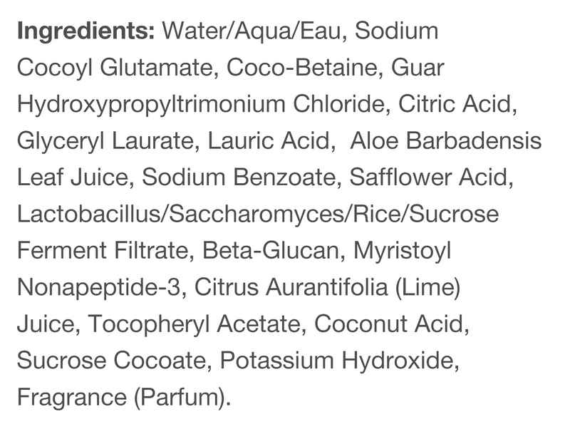 Probiotic Revitalizing Cleanser (GLOWBIOTICS) Ingredients