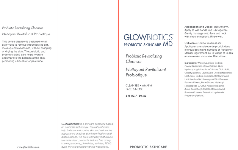 Probiotic Revitalizing Cleanser (GLOWBIOTICS) Label