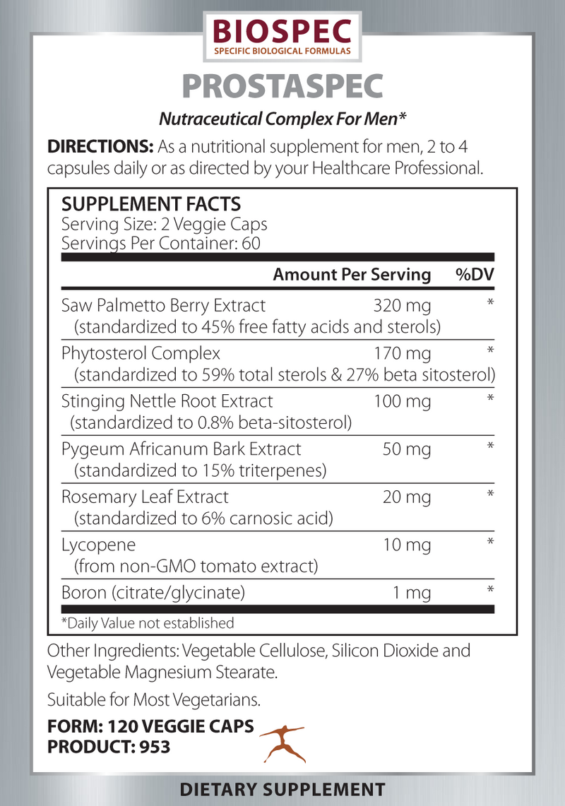 ProstaSpec (Biospec Nutritionals) Supplement Facts