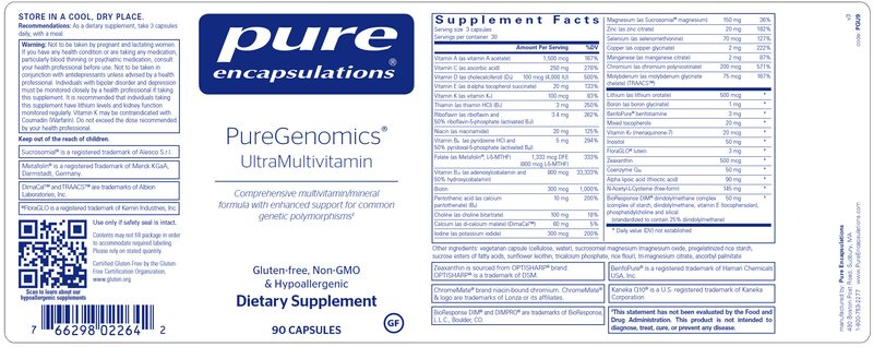 PureGenomics® Ultra Multivitamin