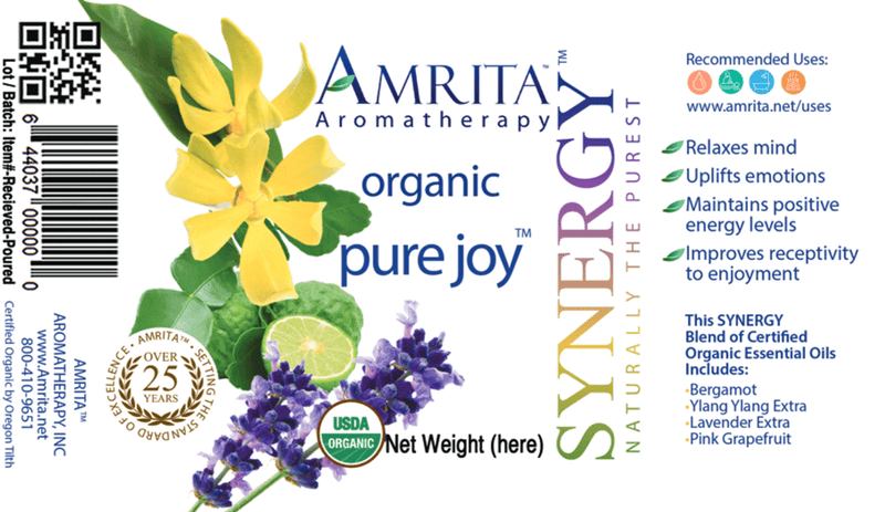 Pure Joy Organic (Amrita Aromatherapy) Label