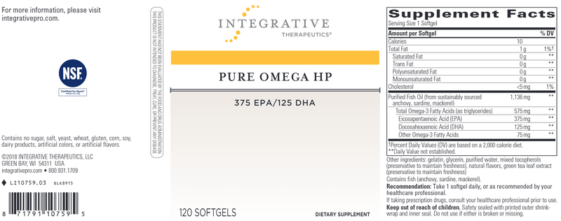 Pure Omega HP - High Potency Fish Oil