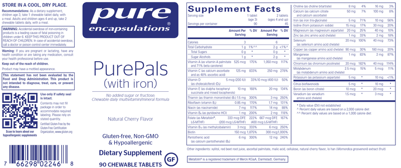 BACKORDER ONLY - PurePals (with iron) chewable tablets