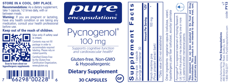 Pycnogenol 100 mg 30 Count