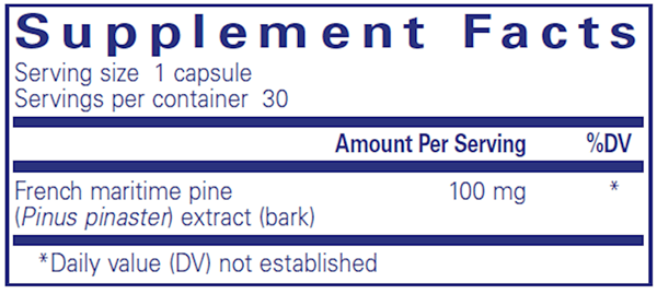 Pycnogenol 100 mg 30 Count