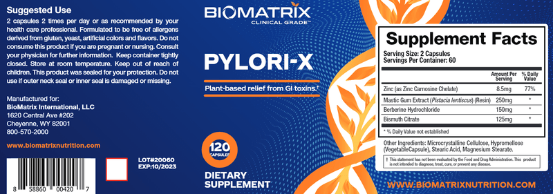 Pylori-X (BioMatrix) Label