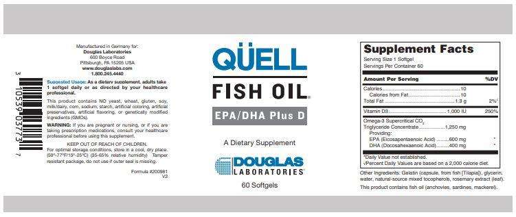 BACKORDER ONLY - Quell Fish Oil Epa/Dha Plus D 60 Count