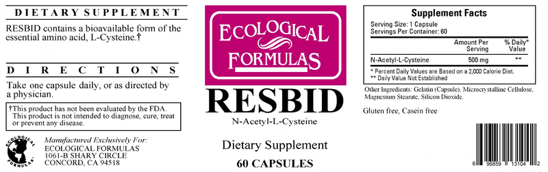 RESBID (Ecological Formulas) Label