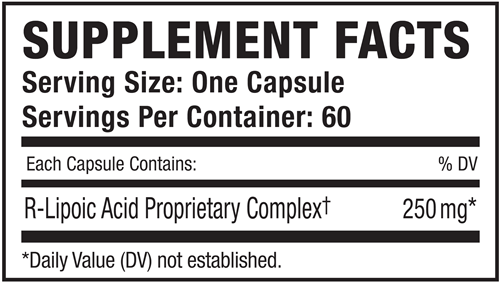 RLA PRO SR (Tesseract Medical Research) supplement facts