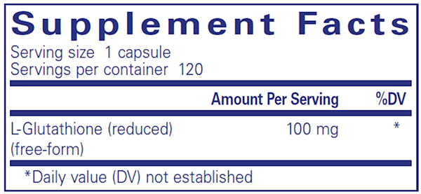 Reduced Glutathione 120 Count